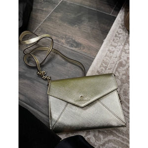 Kate Spade Gold Metallic Crossbody Clutch bag